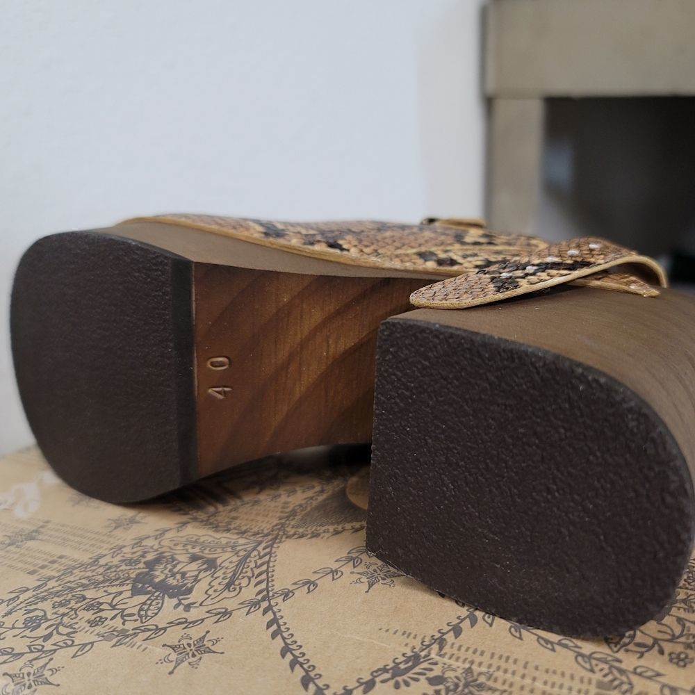 Free people vegan Belems clogs snake tan - Picture 3 of 6